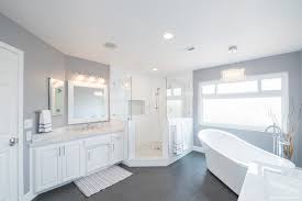 Add a splash of color with a fun rug or contemporary art on the walls and all the sudden you'll be primping a little longer in. Modern Master Bathroom Remodel Nkba
