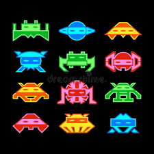 Space Invaders Custom Designed Space Invaders Similar To Old Arcade Game Aff Custom Designed Space Invaders Space Invaders Game Design Illustration