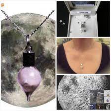 Stunning Moon Dust Necklace Wear A Real Piece Of The Moon Etsy Meteorite Pendant Silver Chain Sterling Silver Curb Chain
