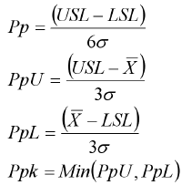 Der cpk wert ist definiert als der abstand des mittelwertes zur näher gelegenen. Cp Cpk Formulas Versus Pp Ppk Formulas What S The Difference