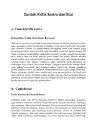Pada kesempatan ini saya sebagai penyusun akan mengulas atau memberikan kritik selintas cerpen yang berlatar belakang dari cerpen karya. A Contoh Kritik Sastra