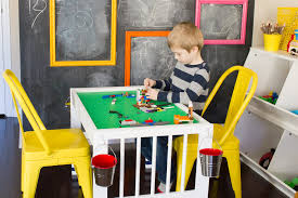 We already have an ikea trofast unit that we were keeping other toys in. Diy Lego Table Ikea Hack Erin Spain