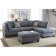 Milani Reversible Sectional With Ottoman In 2020 Living Room Decor Modern Couches Living Room Living Room Sectional