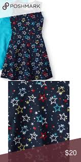 Girls Navy Blue W Colored Stars Dress Nwt Size Girls 10 12 Materials 60 Cotton 40 Polyester Color Navy Blue W Yello Star Dress Colour Star Clothes Design