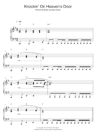 A text message from a pastoral friend of ours barry from sauquoit, nyon august 26th 1973, knockin' on heaven's door by the bob dylan entered billboard's hot top 100 at position #80. Knockin On Heaven S Door Noten Bob Dylan Klavier Gesang