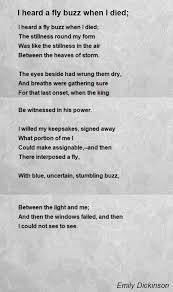 I Heard A Fly Buzz When I Died Poem By Emily Dickinson Poem Hunter Comments Page 1