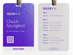Testify Name Badge Mockup Name Tag Design Name Badges Conference Badges Design