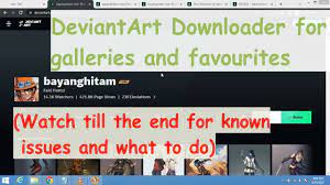 DeviantArt Downloader - How to download DeviantArt galleries and favourites  - YouTube