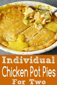 Individual Chicken Pot Pies Juicy Chicken Mixed With Peas Carrots Onion And Creamy Chicken Soup Individual Chicken Pot Pies Chicken Pot Pie Recipes Cooking