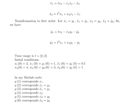 How To Implement Tightly Coupled Nonlinear Odes Using Ode45 In Matlab