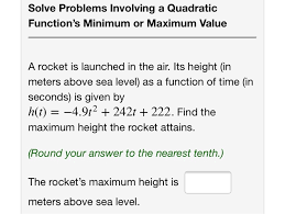 By using this website, you agree to our cookie policy. Solved Solve Problems Involving A Quadratic Function S Mi Chegg Com