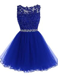 Heisok Applique Beading Short Homecoming Dresses Sequined Lace Cocktail Prom Gowns 01a 4 Royal Prom Dresses For Teens Blue Homecoming Dresses Cute Prom Dresses