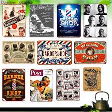 Us 3 75 50 Off Hair Cutting Retro Plaque Metal Signs Barber Shop Vintage Painting Wall Art Posters Cafe Bar Pub Shave Haircut Home Decor Wy28 In