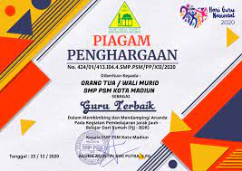 Minta yang dalam bentuk doc boleh? Contoh Piagam Penghargaan Lomba