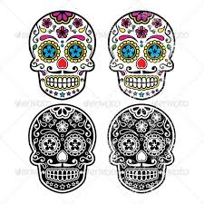 Vintage And Colorful Decorated Skulls From Mexico Isolated On Whitefeatures 100 Vector Shapes All Groups Have Name Sugar Skull Drawing Sugar Skull Skull Decor
