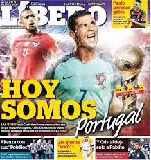 Quién juega hoy, todo el fútbol que dan en tv y online. Hoy Somos Portugal La Polemica Portada De Un Diario Peruano Ante La Semifinal Contra Chile