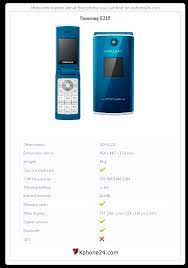 Samsung E215 SGH-E215 To your site ...