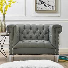Available in a multitude of leather and fabric choices to suit your décor. Retro Modern Upholstery Sectional Couches Grey Leather Chesterfield Armchair Sofa For Sale China Sofa Velvet Sofa Made In China Com