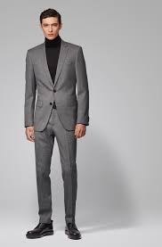 Slim fitting suits are usually more flattering than standard shapes, comprising of slighter slimmer trousers and a more. Hugo Boss Light Grey Slim Fit Suit Cheap Mens Boss Suits