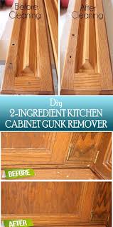 Diy 2 Ingredient Kitchen Cabinet Gunk Remover Clean Kitchen Cabinets Cleaning Wood Cabinets Cleaning Cabinets