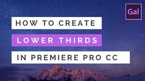 The premiere pro user blog and fansite. How To Create Lower Thirds Titles In Premiere Pro Cc Youtube