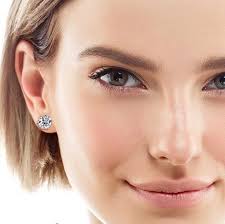 Diamond s925 Sterling Silver Stud Earrings