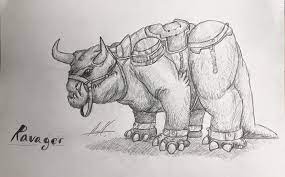 3 bosses can sometimes spawn in the basalt deltas. I Drew A Ravager Might Draw Other Mobs In The Near Future Minecraft