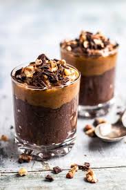 Chocolate Salted Caramel Chia Pudding This Vibrant World Recette Chocolat Vegan Recettes De Cuisine Recette