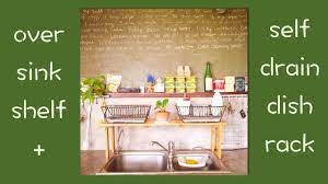 Diy Over The Sink Pine Shelf Self Draining Dish Rack Youtube Why would we store a drying dish in a standard, sad rick. diy over the sink pine shelf self draining dish rack