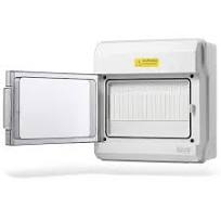 Lukyamzn 9 Way Outdoor Breaker Box IP65 ABS Plastic Din Rail Power  Distribution Enclosure with Clear Cover - (1-Pack) PH00527B419