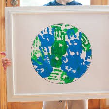 Kindergarten art and coloring activities. Handprint Earth Day Art Project For Kids Easy Earth Day Craft