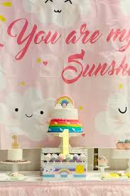 Birthday Party Ideas For Girls Age 11 You Are My Sunshine Birthday Party Ideas Photo 1 Of 11 In 2020 Sunshine Birthday Parties 1st Birthday Party For Girls Sunshine Birthday