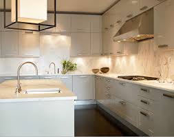 A Kara Mann Kitchen Love The Lines And Modern Fixtures Light Grey Kitchen Cabinets Kitchen Design Modern Kitchen