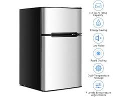 Bud light decided to make a smart fridge specifically so you can keep tabs on your beer. Mini Fridge With Freezer 3 2 Cu Ft Compact Refrigerator With Freezer 2 Door Mini Fridge With Freezer Upright For Dorm Bedroom Office Apartment Food Storage Or Drink Beer Silver Newegg Com