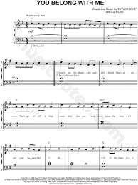 We did not find results for: Taylor Swift You Belong With Me Sheet Music Easy Piano In G Major Transposable Download Print Sku Mn0084178
