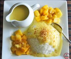 Coconut Sticky Rice Served Two Ways With Mango Or Coconut Sauce Coconut Recipes Food Recipes