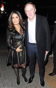 Salma hayek pinault, los angeles, california. Salma Hayek 47 Admits She Wears Leather To Impress French Hubby Francois Henri Pinault Daily Mail Online