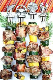 Grilled Bacon Rosemary Pork Tenderloin Kebabs Recipe Girl Recipe Rosemary Pork Tenderloin Kebab Recipes Bacon On The Grill