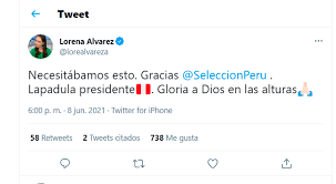 Ya veré cómo después lo van a querer matar!! Lorena Alvarez Tras Victoria De Peru Frente A Ecuador Lapadula Presidente
