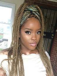 Poetic Justice Braids Blondeboxbraids Headwrap Blackhair Poeticjustice 90s Hair Blackhai Hair Styles Box Braids Hairstyles Crochet Box Braids Hairstyles