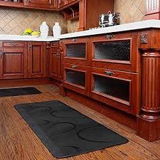 This anti fatigue mat can be used anywhere including bathrooms, kitchen, office in workstations where users could spend a lot of time on their feet. Chastep Premium Long Kitchen Floor Mats Non Slip Anti Fatigue Mat 24 X60 No Curl Smells Black Anti Fatigue Kitchen Mats Kitchen Mats Floor Long Kitchen
