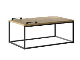 By nathan james (28) $ 162 01. Noa Coffee Table In Oak Melamine With Black Painted Metal Frame And Removable Tray Kd B120ok