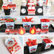 Stop Drop And Party Fire Truck Big Dot Of Happiness Firetruck Birthday Party Firetruck Birthday Fire Truck Party