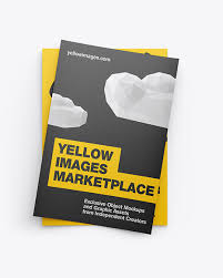 Download Two Textured A4 Papers Mockup In Stationery Mockups On Yellow Images Object Mockups PSD Mockup Templates