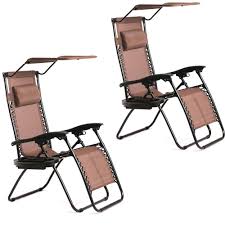 What is a zero gravity chair? New 2 Pcs Zero Gravity Chair Lounge Patio Chairs With Canopy Cup Holder Walmart Com Walmart Com