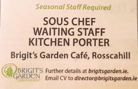 A cover letter is document enclosed in a job application in which you introduce yourself to a potential new employer. Staff Wanted Galway Chef Wait Staff Kitchen Porter