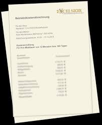 Die betriebskostenabrechnung muss dem mieter schriftlich zugehen. Excelsior Nebenkostenabrechnung