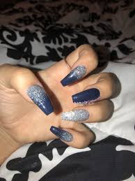 ··· beauty care personal tools nail accessories acrylic powder,nail art system acrylic powder polymer powder 3 color : Navy And Sparkle Rhinestoned Acrylic Nails Gold Acrylic Nails Navy Acrylic Nails Navy And Silver Nails