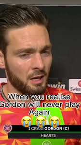 Hearts Fc Craig Gorden Leg