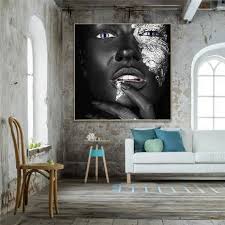 Big canvas paintings for home decor. Black Silver Modern Woman Wall Art Home Decor Belladonna Home Decor Online Store Powered By Storenvy
